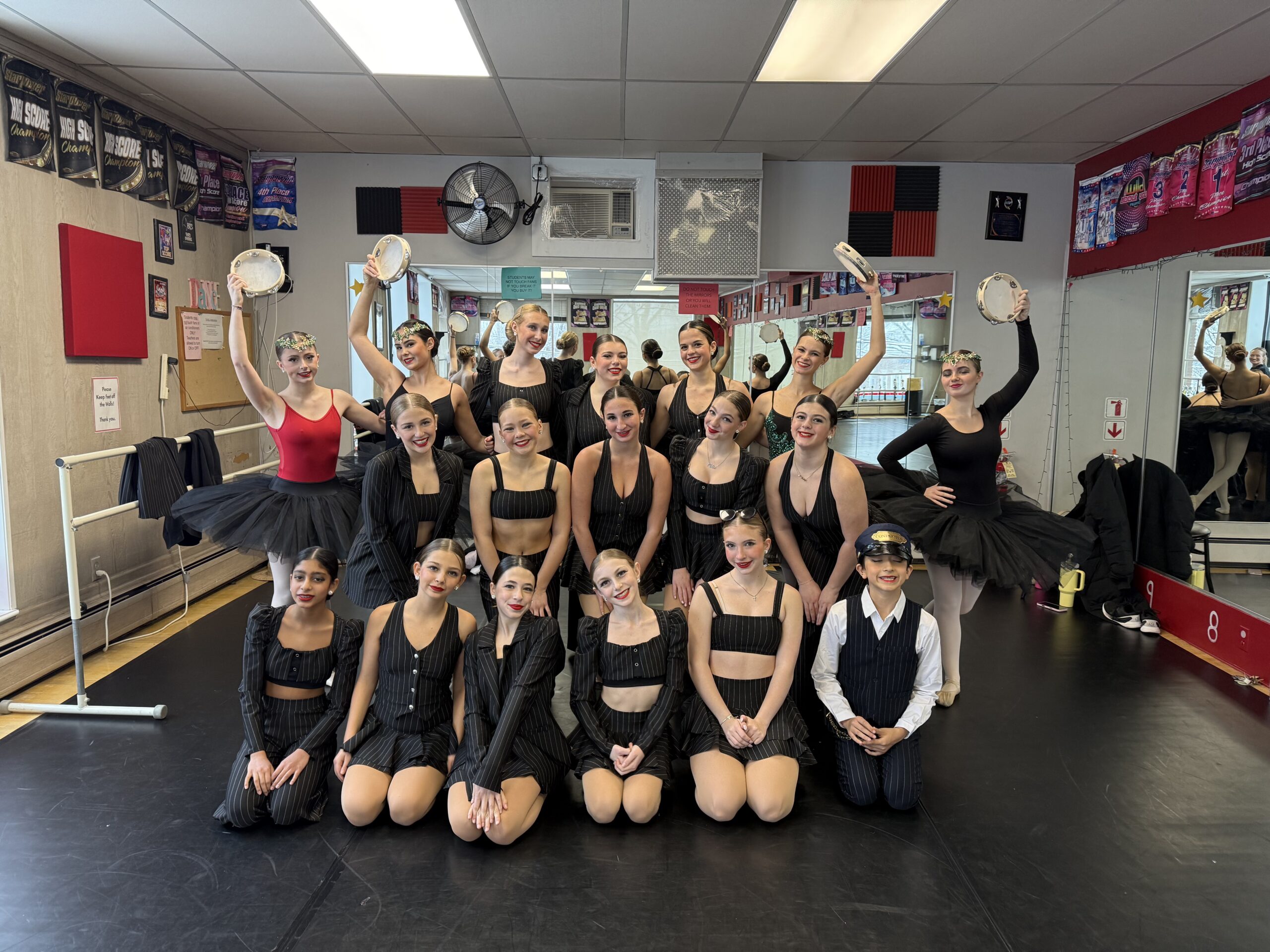 Competition team dancers in the studio